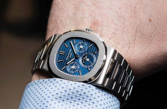 Luxury Patek Philippe Nautilus Perpetual Calendar Replica Watch With Blue Dial